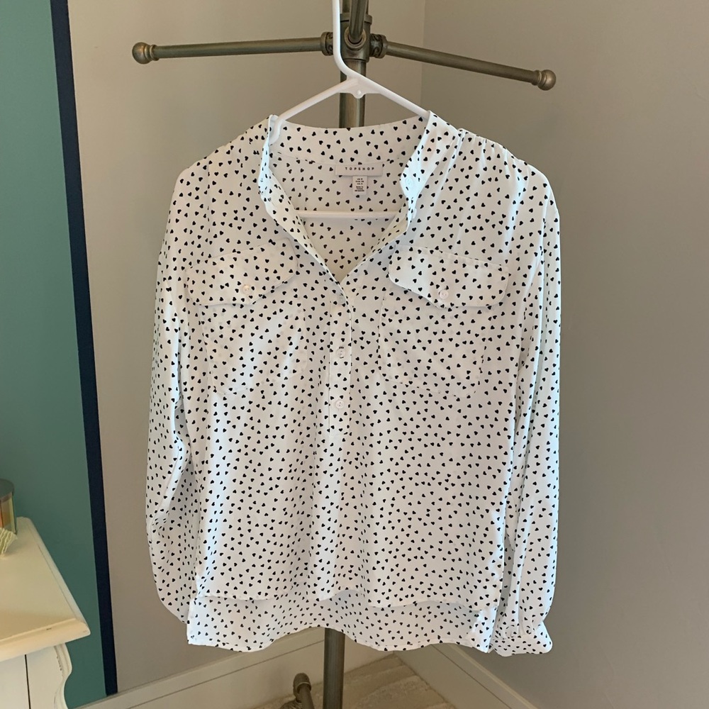 Topshop Heart Button Down